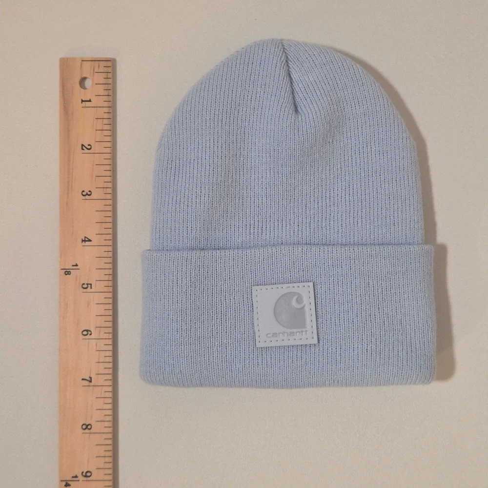 Carhartt Kids Tonal Patch Knit Beanie Light Blue Infant Toddler Hat AH8995 USA